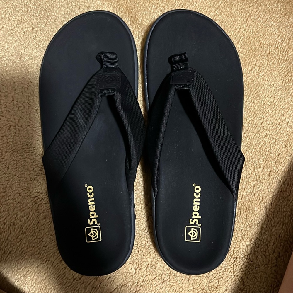 Black Spenco flip flop